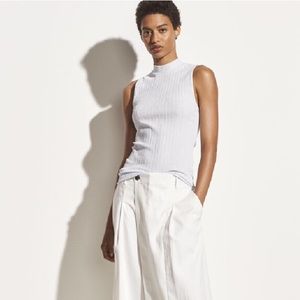 NWT Vince mock neck shell in light blue